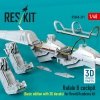 RESKIT RSU48-0291 Rafale B cockpit (Basic edition with 3D decals) for Revell/Academy kit (3D Printed) (1/48)